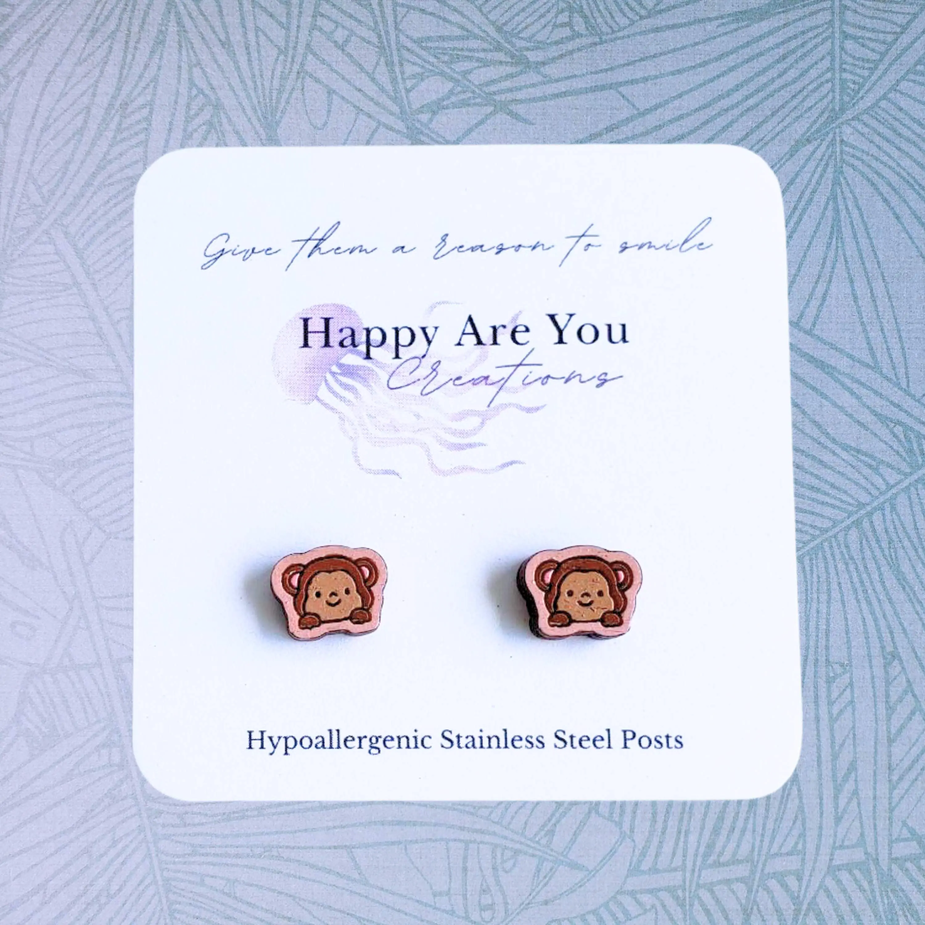 Monkey Stud Earrings