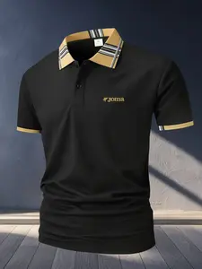 Eagle Joma [Golf Style] Men's Professional Polyester Polo Shirt, Sports and Leisure, Stylish and Comfortable, Classic Short Sleeve, Men's Wear resistant and Durable, Multi color in