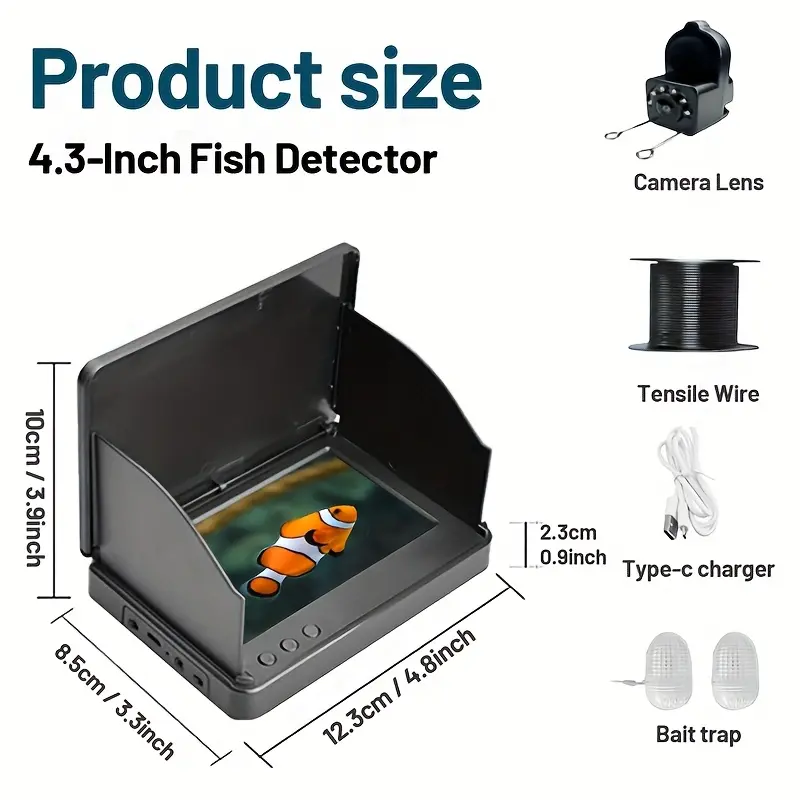 Black 4.3 Inch Screen+15m Cable