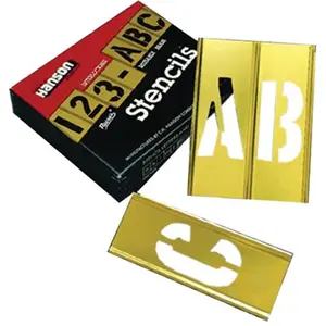 212 MAIN C.H. Hanson 337-10071 Legible Brass Stencil Letter & Number Set, Durable Stencils with Legible Print & Defined Character Size for Sports & Outdoor Cycling Equipment Marking
