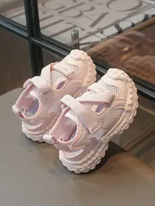 Closed Sport Sandals, Breathable Mesh Anti-Slip Summer Shoes, Adjustable Laces, Unisex, Ages 2-12, Comfortable and Durable