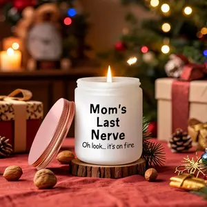 Smokeless Aromatherapy Wax Scented Candle - Aroma Deodorant, 50-Hour Burn Time - Funny Mom Gift from Daughter/Son for Birthday, Mother's Day (Mom's Last Nerve Candle), Aromatherapy Candle