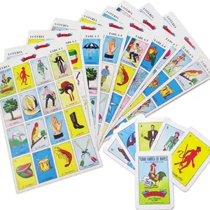 Original Jumbo Loteria Game Set in Spanish, Mexican Loteria for 10 Players Board Games Family Game
