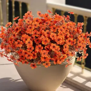 12 Stems Artificial Fall Flowers, Thanksgiving Halloween Christmas Wedding Party Decorations, Home Garden Floral Arrangements, Artificial Faux Plants