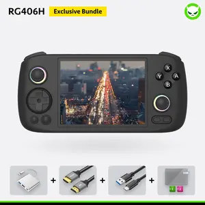 RG406H【Buy 1 Get 1 HDMI Cable(8K)+1 Multi-port Adapter+1 Type-C Cable】Handheld Game Console Android 13 Unisoc T820 Processor 4-inch IPS Screen OCA  960*720 Six-axis Gyroscope Sensor 5G WiFi Bluetooth HDMI Output 5000mAh Ready to Play Gift Package