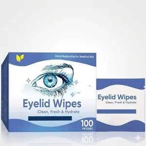 Extra Moisturizing Eyelid Wipes for Sensitive Skin – Clean, Fresh & Hydrate – 100 Patches