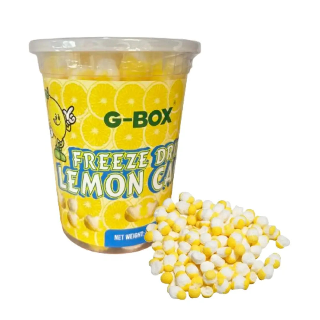 G-BOX Freeze Dried Lemonhead Candy Freeze Dried Lemon Candy in Air-tight Sealed Container