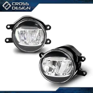 CROSSDESIGN Fit For Toyota Camry Corolla RAV4 Yaris Lexus Pair LED Fog Lights Driving Lamps
