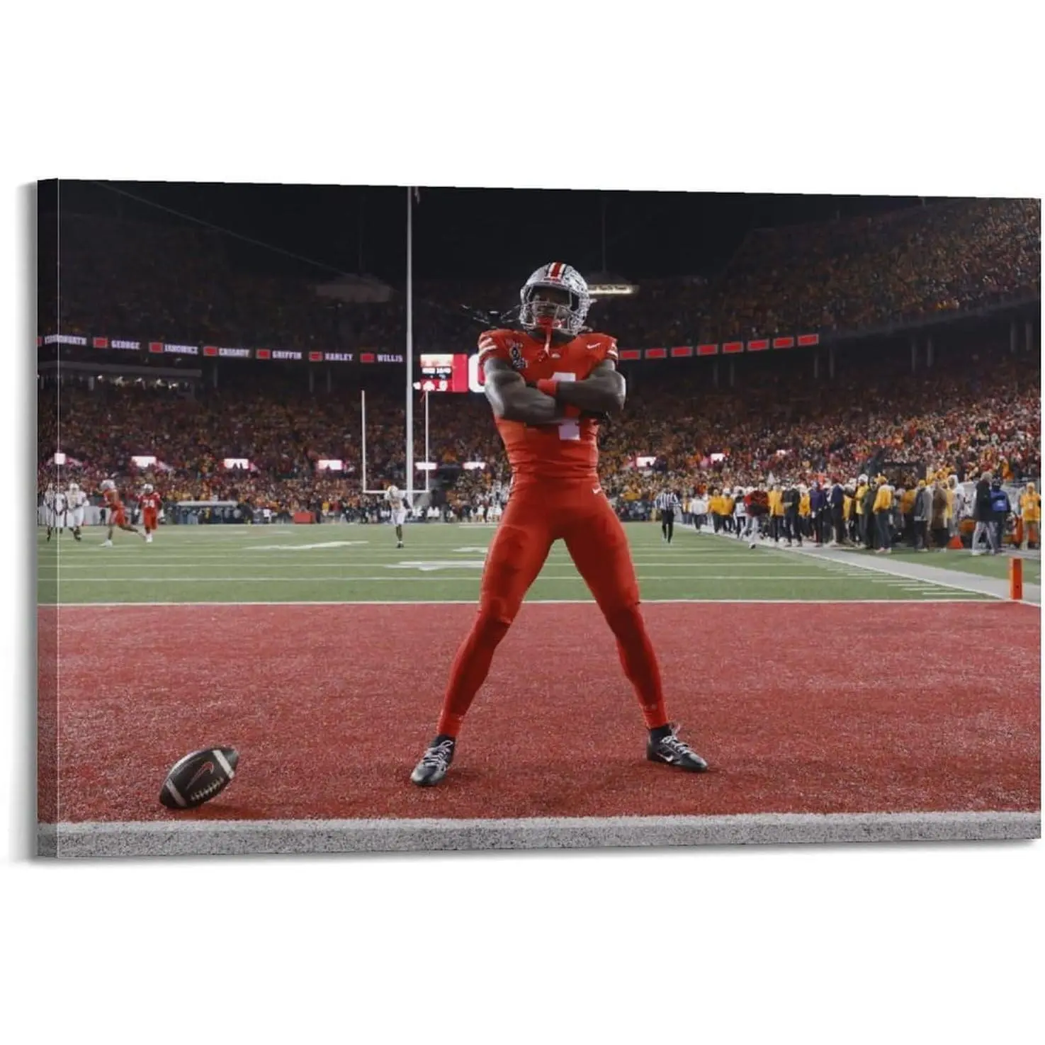Jeremiah Smith Sports Star Scroll Canvas Print, Wall Artwork for Living Room Home Decoration, Artistic