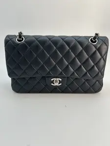 Pre-owned CHANEL lamb Shoulder Bags C/ Black Quilted Lambskin Small Classic Double Flap Bag