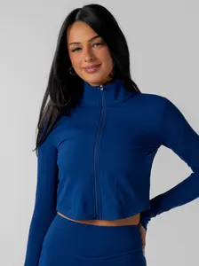 ACTA Evo Contour Zip Up - Lightweight Sculpting Jacket with Thumbholes & Secure Zipper Pockets for Warm-ups and Cool-downs