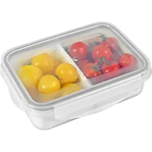 Storage Containers with 2 Removable Compartments, Snack Containers with Airtight , Portion Control Container, , , 2 Cup (480ml)