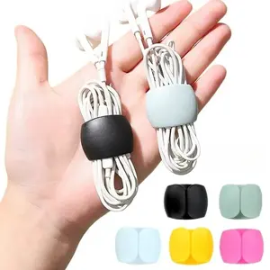 5pcs Charge Cable Protectors Travel Data Cord Clip Decoration Earphone Charging Cables Storage Buckle Cable Organizer
