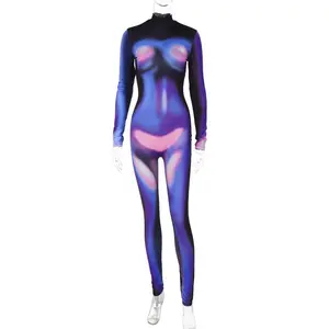 Full Body Suite - Blue and Purple Color Design - Product Information Limited to What Was Provided