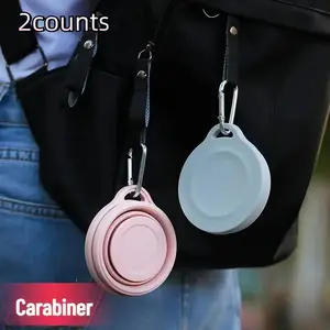 Foldable Silicone Cups Set, Portable Drinkware with Durable Handle, Space-Saving Design for Camping & Outdoor Activities