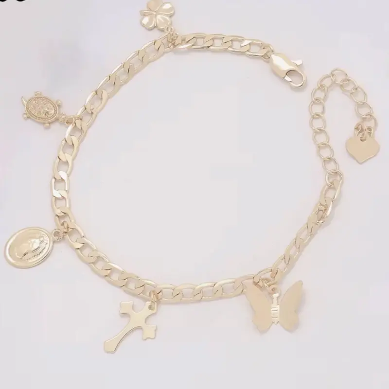 Cross Charm anklet Bracelet, fine jewelry Accessory.