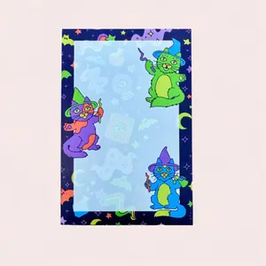 Halloween Spellcaster Kitty Notepad