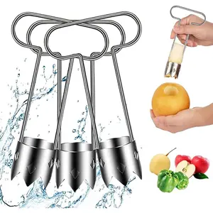 Stainless Steel Fruit & Vegetable Core Remover, Multifunctional Fruit & Vegetable Seed Remover, Kitchen Gadgets for Home Use, Utensils