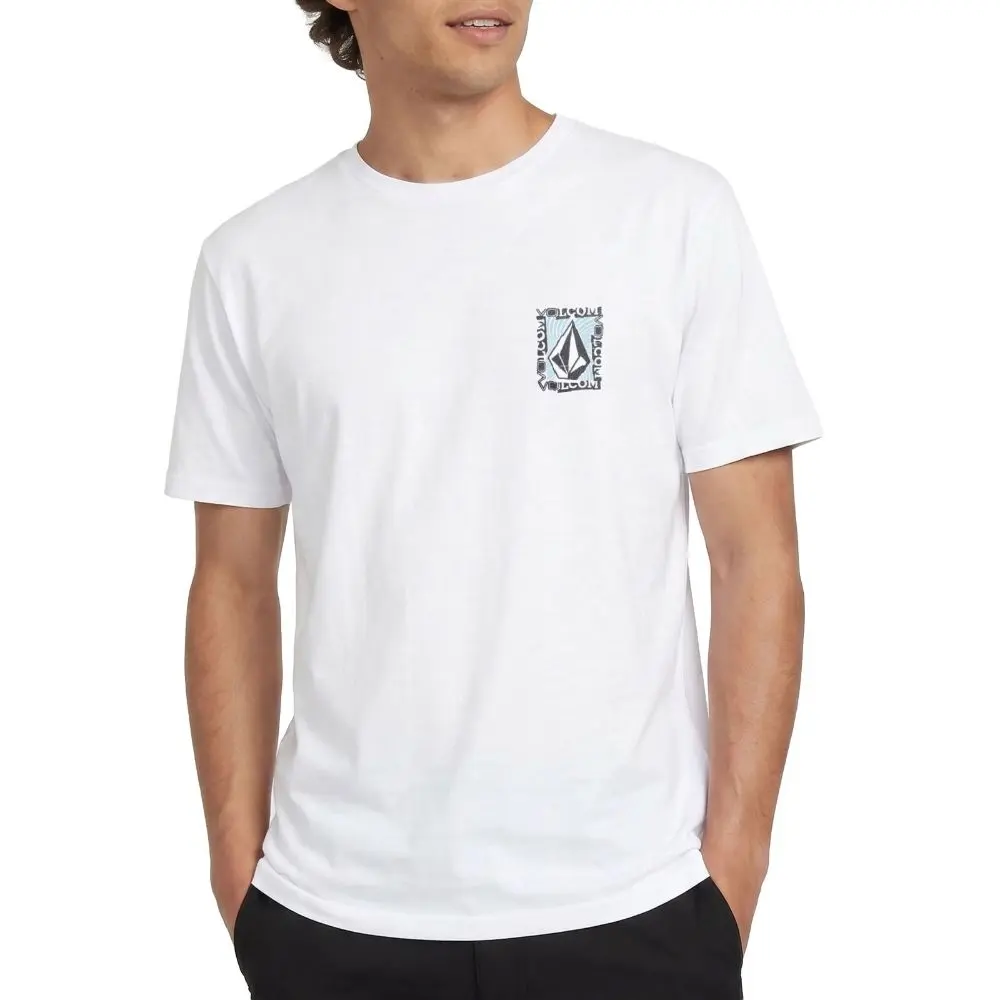 Volcom Multi-Sized Men's Crawdad Lubock Short-Sleeve Crew Neck Rashguard, Surf & Swim Sports Rash Guard Swimsuit, Multi-Sized Men's Short-Sleeve Rashguard