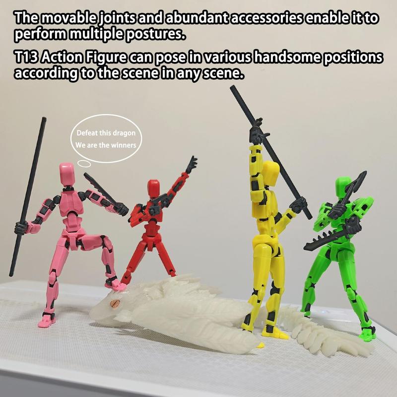 Assembly Completed One Piece Titan 13 Action Figure Lucky Robot Toys 3D Printed Multi-Jointed NECA Anime Dummy T13 Action Figures Stick Bots Stop Motion Figures