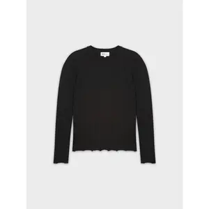 WIDE RIBBED SWEATER-BLACK