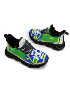 Casual Sneakers, Brazil National Team Element, Graffiti Style, Breathable Soft Comfort, Unisex Samba Football Shoes