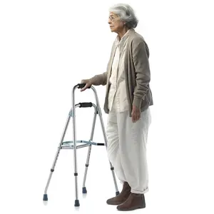 VEVOR Folding Hemi Walker, One Arm Folding Walker for Seniors with 6-Level Adjustable Height, Lightweight Aluminum | Side One-Hand Style Mobility Aid for Elderly Handicapped Disabled, Up to 350LBS