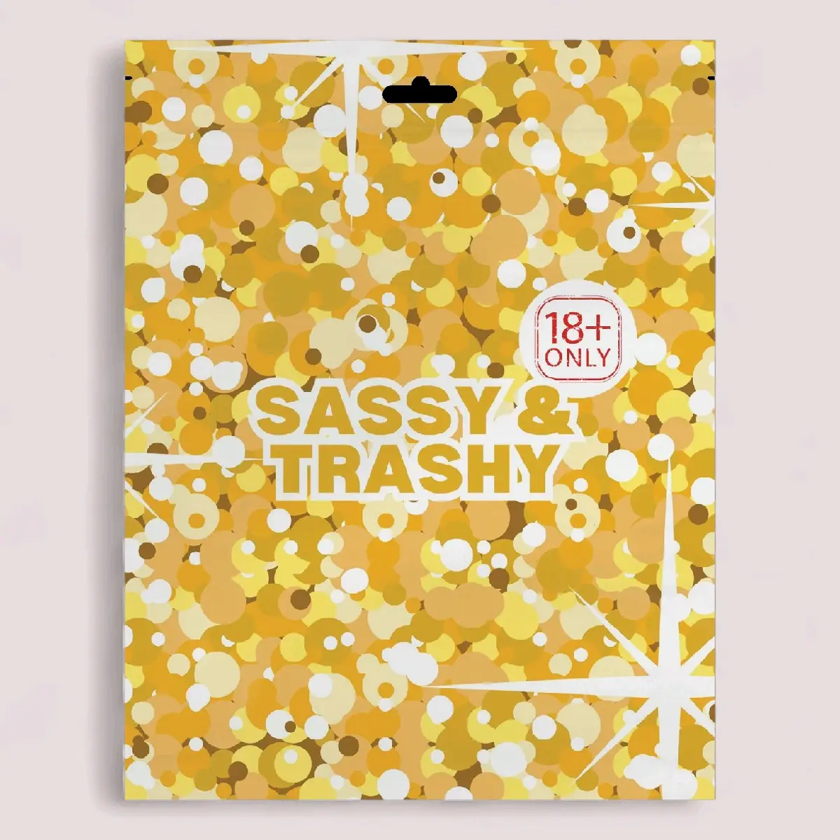 Sassy & Trashy Bundle - bag, sticker pack, and keychain - funny, sarcastic bundle for ladies - contains swear words & adult humor