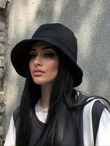 Solid Color Bucket Hat, Casual Outdoor Sun Protection Cap for Women & Men, Fashion Accessories for Daily Wear, Fashion Matching Hat