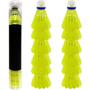 12 Packs Nylon Badminton Shuttlecocks Birdies Nylon Feather Shuttlecocks Badminton Birdies Great Stability ＆ Durability Indoor Outdoor Sports Hight Speed Training