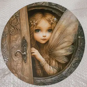 Fairy Door Design Wall Art, 2D Enchanted Magical Fairy Door Wall Decor, Wall Hanging Decor for Home, Garden, Party Decor, Room Decor, Ornaments