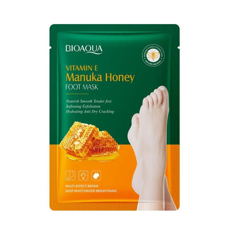 SASSYTIP Vitamin E Manuka Honey Oil Base Moisturizing Feet Mask - Exfoliation, Deep Hydration & Repair, Cracked Heels Care, No Harsh Chemicals, Safe for All Skin Types, Intensive Feet Care