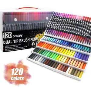 Double-Ended Watercolor Brush Set, Fine Tip Markers for Painting Sketching Calligraphy, Ideal for Adult Artists Drawing Coloring, Painting Tools, Art Supplies