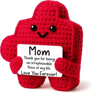 Mother Day Gift for Mom from Daughter Son, Handmade Crochet Puzzle Piece, Sentimental Mothers Day Birthday Presents for Mother Mama Mother in Law Mom to Be, I Love You Moms Gift