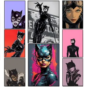DC Bold Catwoman Anti-Hero Poster Gothic Style Vintage Wall Art Decor For Fans Poster HD Printed Poster With Ultra-clear Resolution Waterproof And Moisture-proof Suitable For Bedroom Living Room Bar Restaurant Cafe Wall Decoration As Gift