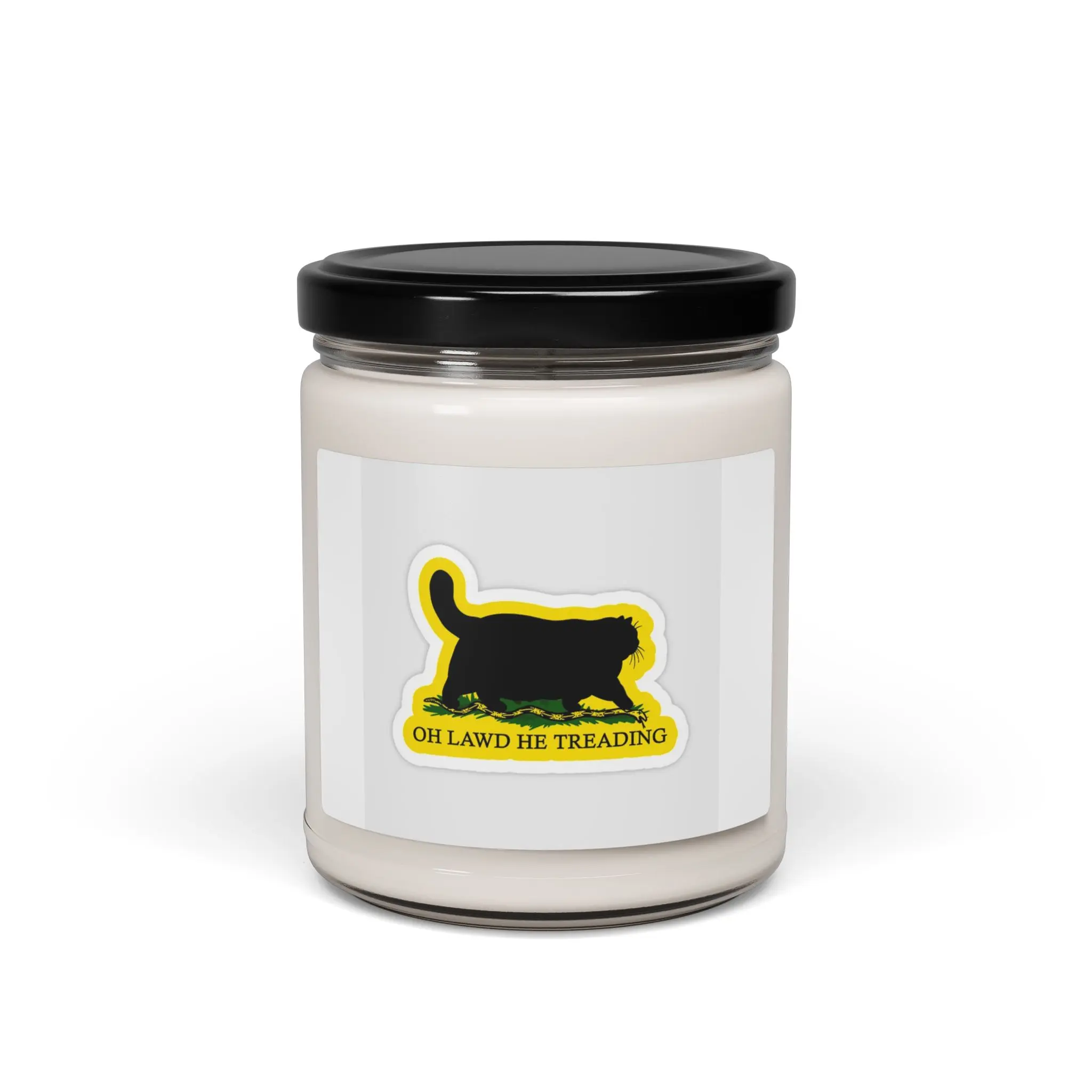Funny Cat Scented Soy Candle, Cozy Home Decor, Oh Lawd He Treading, Cat Lover Gift, Relaxing Ambiance, Housewarming!