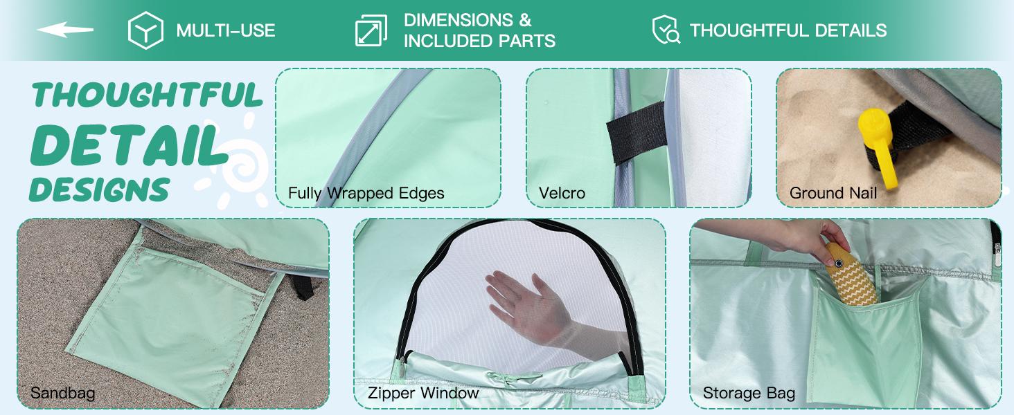 Elegear Pop Up Baby Beach Tent with Mini Canopy, UPF 50+ UV Protection, 1S Setup Portable Sun Shelter for Infant Outdoor Indoor Play - Blue Elegear Pop Up Baby Beach Tent with Mini Canopy, UPF 50+ UV Protection, 1S Setup Portable Sun Shelter for Infant Outdoor Indoor Play - Blue