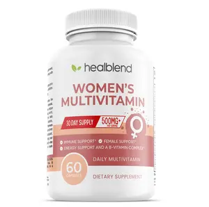 Women's Multivitamin with Biotin (without Iron) - 20 Essential Vitamins and Minerals, Supports General Health, Energy & Immunity - 60 Capsules