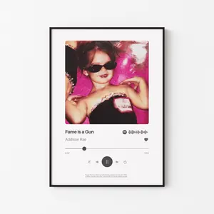 [Sale Up To 40%] [Unframe] Addison Rae "Fame Is A Gun" Poster, Pop Music Wall Art, Trendy Celebrity Aesthetic Decor, Modern Song Artwork, Bedroom Decor, Gift for Fans