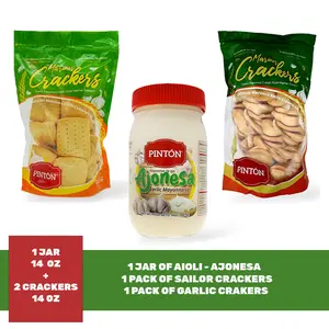 Triple Ajonesa  (PACK2) Combo with Cookies (Ahorra más) Garlic Mayonnaise Snacks Crackers Delicious Mini Tasting