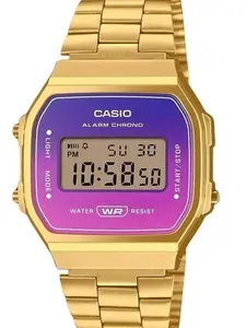 Casio A168WERG-2A Pink Vintage Digital Gold Tone Quartz Unisex Watch
