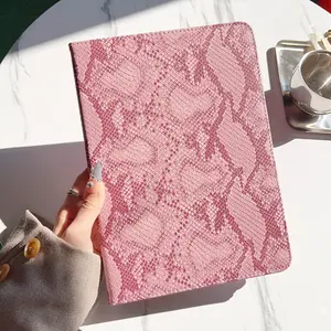 Snake Skin Texture Tablet Case Couple Design for iPad 10th Gen, Pro 11/13 Inch Air 6, Apple Mini 7, Anti-Drop Protection Gift Tablet Cover