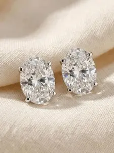 Oval Cut Diamond Stud Earrings, Moissanite Single Stone Jewelry, Elegant Wedding Gift for Women, Simple and Stylish Ear Rings