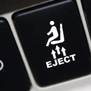 EJECT blank button sticker, blank button decal, removable sticker for car buttons K
