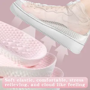 2 Pairs 3/4 Length Heel Cushion Inserts, 4D Cloud Shoe Height Increase Insoles for Men Women, All-Day Shock Absorption and Cushioning