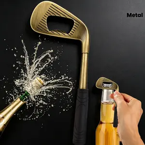 Novelty Metal Golf Bottle Opener Unique Beer Beverage Opening Tool Father's Day Gift for Dad Men Golfers Home Bar Accessories