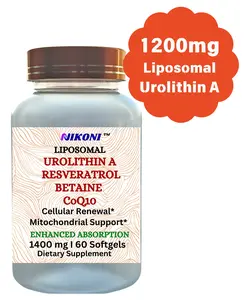 Nikoni Liposomal Urolithin-a Supplement, Maximum Metabolism, Healthy Aging & Wellness, 60 Softgels Dietary Supplements. Healthcare Vitamin