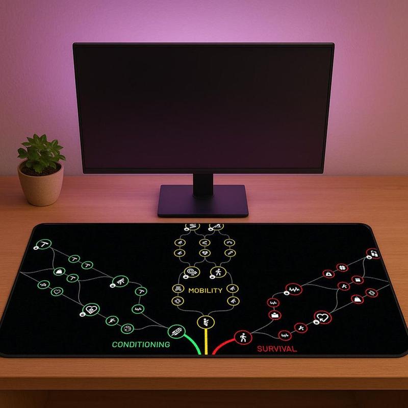 ARC Raiders Skill Tree Mouse Pad & Desk Mat Mobility Survival Conditioning Gaming Mousepad , Gamer Decoration Gift, Anime Mouse Pad, Desk Mat, pc accessories.