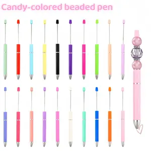 Candy-colored Beaded Pen - 10/20pcs Personalized Affordable Multi-color Pens with Black Ink Random Color Mixing for DIY Handmade Home Office Fine Writing Back-to-School Season Christmas Halloween Party Supplies Birthday Gifts for Friends（random color）