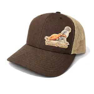 Punch The Baby Monkey Uv Textured Poly Patch Trucker Hat.